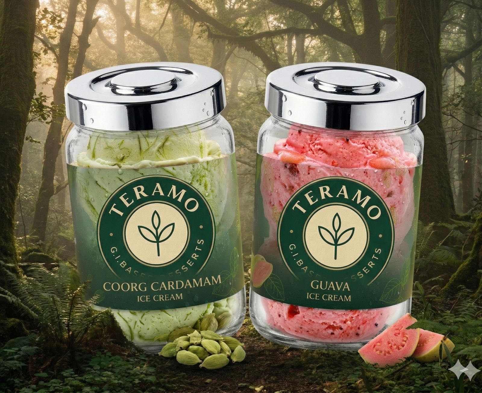 Coorg Cardamom and Kolar Guava jars